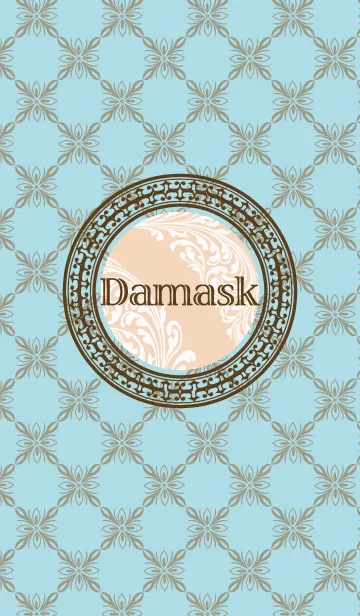 [LINE着せ替え] Damask - Brown Blueの画像1