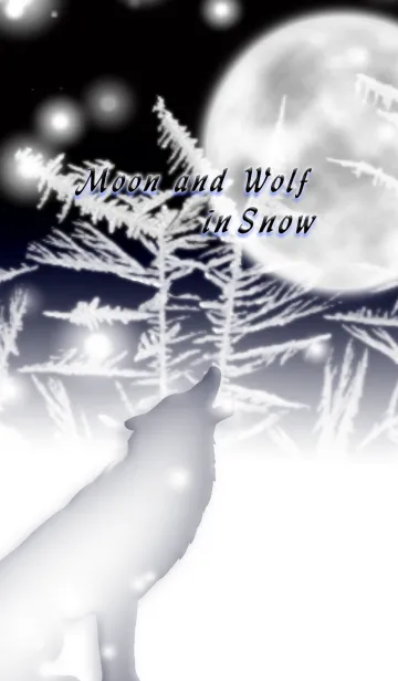 [LINE着せ替え] Moon And Wolf in Snowの画像1