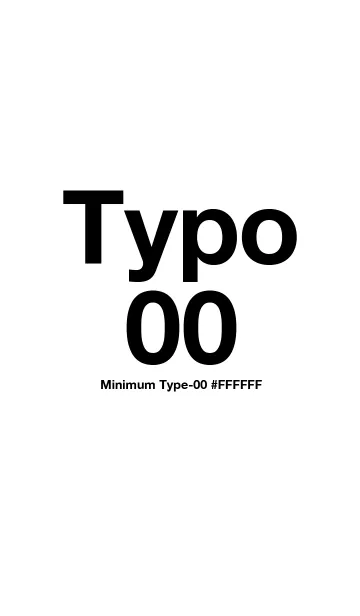 [LINE着せ替え] Minimum Typo-00(#FFFFFF)の画像1