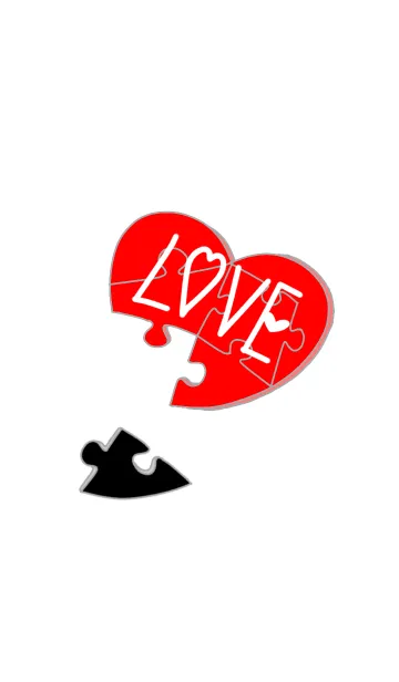 [LINE着せ替え] ♥ペア♥Love Puzzle Red Ver．の画像1