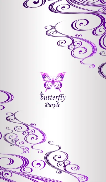 [LINE着せ替え] new butterfly purpleの画像1