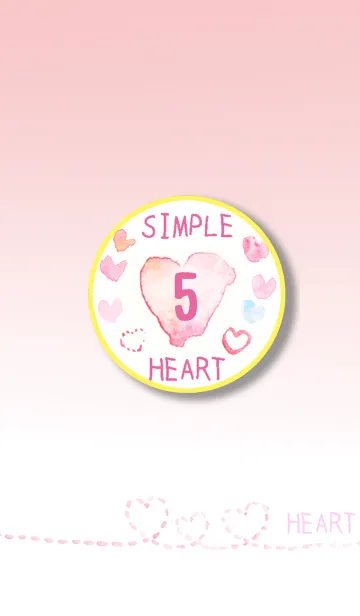 [LINE着せ替え] SIMPLE HEART 05♡の画像1