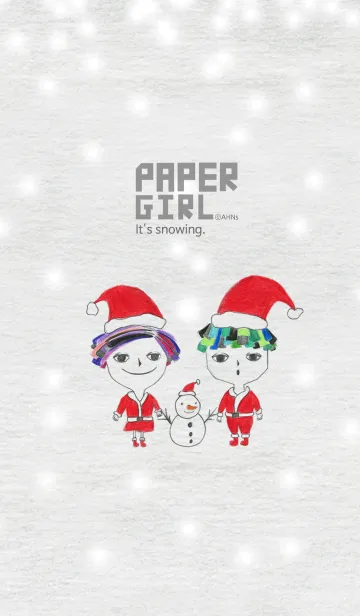 [LINE着せ替え] PAPER GIRL_It's snowing.の画像1