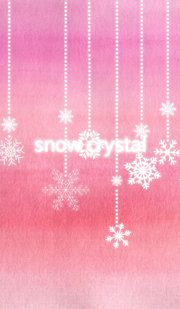 [LINE着せ替え] pink snow crystal_02の画像1