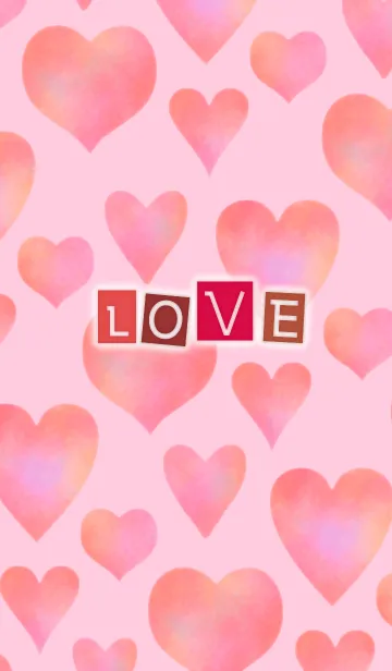 [LINE着せ替え] LOVE,pastel color heartの画像1