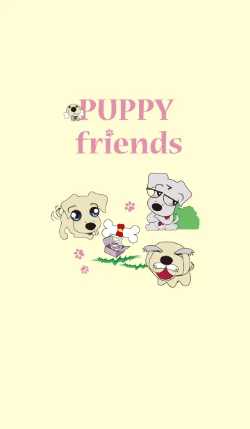 [LINE着せ替え] Puppy friendsの画像1