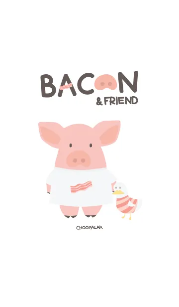 [LINE着せ替え] Bacon and Friendの画像1
