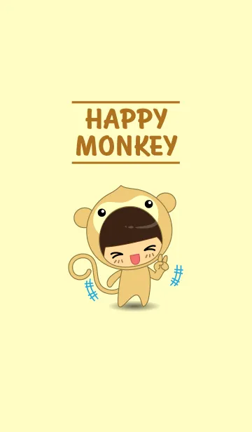 [LINE着せ替え] Happy Monkeyの画像1