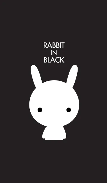 [LINE着せ替え] Rabbit in blackの画像1