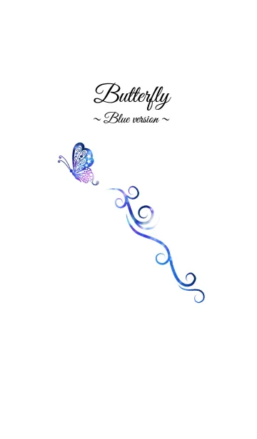 [LINE着せ替え] ♥ペア♥Butterfly Blue versionの画像1