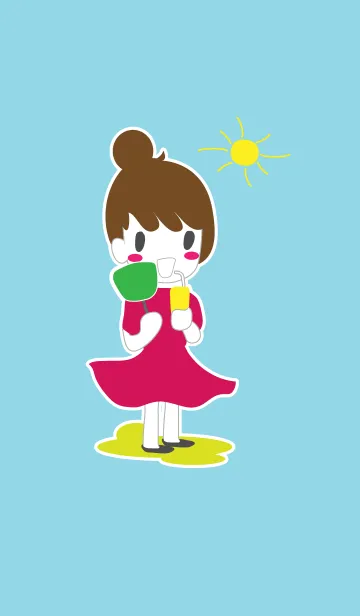 Sod-Sai Cheerful GirlのLINE着せ替え