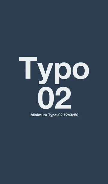 [LINE着せ替え] Minimum Typo-02(#2c3e50)の画像1
