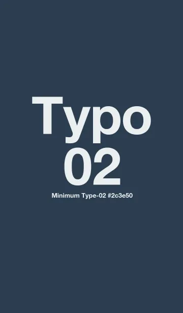 Minimum Typo-02(#2c3e50)のLINE着せ替え