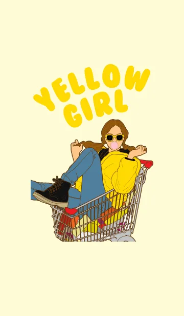[LINE着せ替え] Sunny: Yellow Girlの画像1
