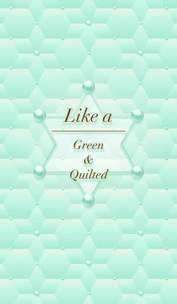 [LINE着せ替え] Like a - Green ＆ Quiltedの画像1