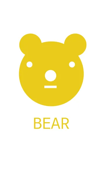 [LINE着せ替え] simple yellow bearの画像1
