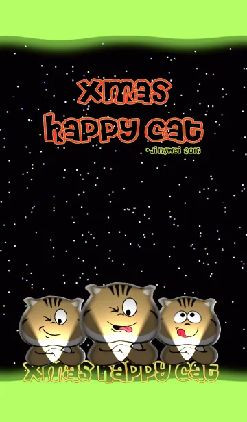 [LINE着せ替え] Xmas Happy Catの画像1