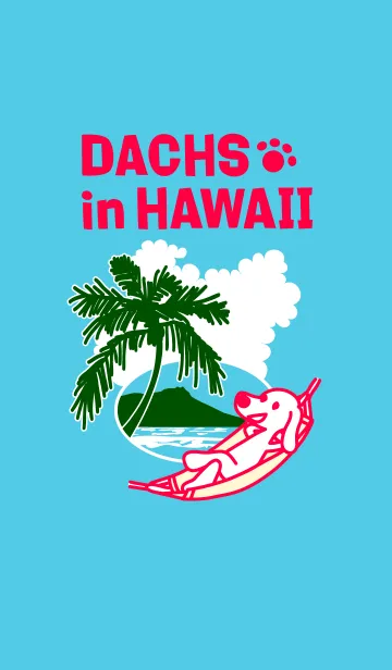 [LINE着せ替え] 「旅行好きなダックスフント」in ハワイの画像1