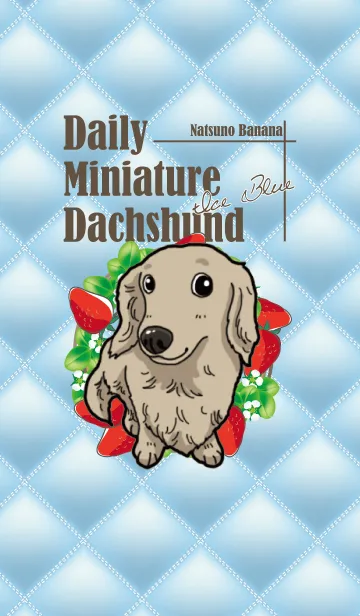 [LINE着せ替え] 毎日ミニチュアダックスフンド 水色の画像1