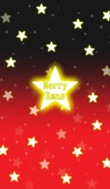 [LINE着せ替え] クリスマス ネオンスターの画像1