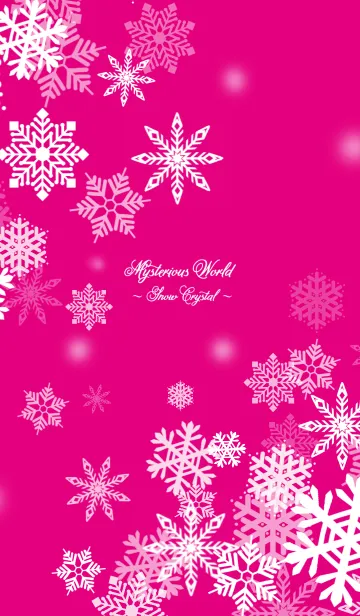 [LINE着せ替え] 神秘的な世界～snow crystal～ ViViD pinkの画像1