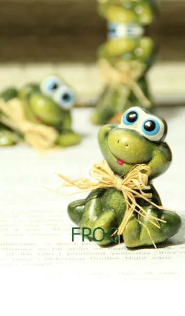 [LINE着せ替え] green frog_01の画像1