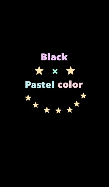 [LINE着せ替え] black × pastelの画像1