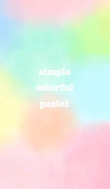 [LINE着せ替え] simple colorful pastel3の画像1