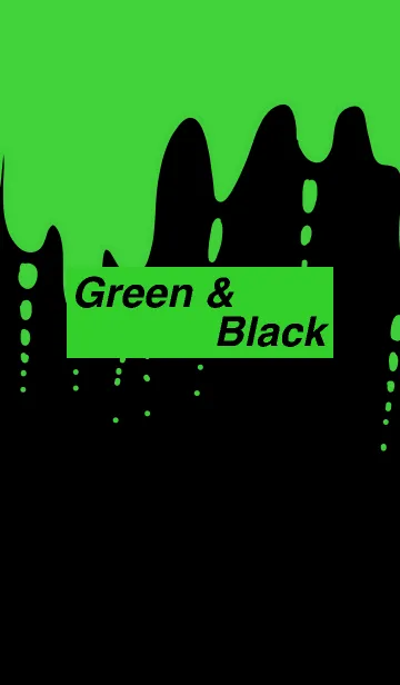 [LINE着せ替え] グリーンアンドブラックの画像1