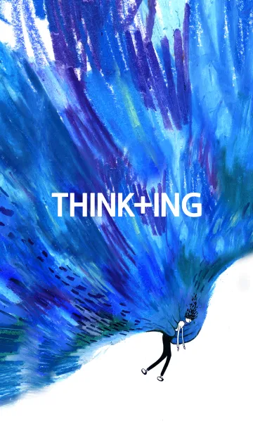 [LINE着せ替え] THINK+ING_01_blueの画像1