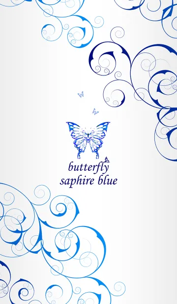 [LINE着せ替え] new butterfly sapphire blueの画像1