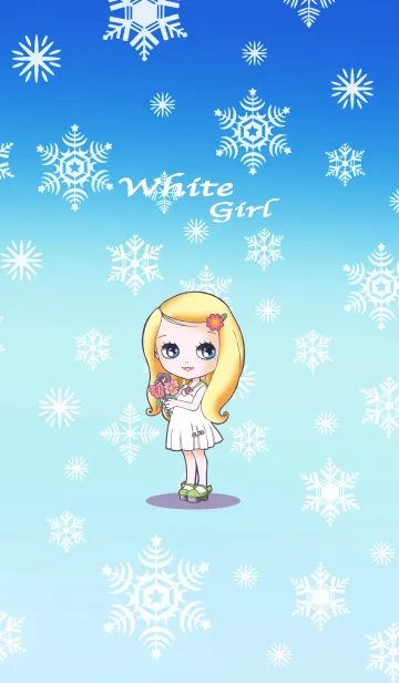 [LINE着せ替え] ホワイトガールの画像1
