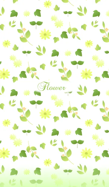 [LINE着せ替え] flower-green-の画像1
