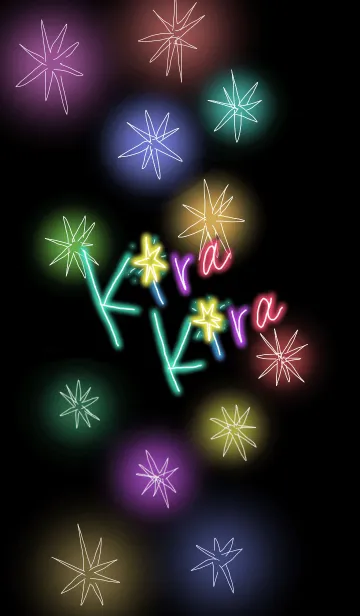 [LINE着せ替え] KiraKira Neon style.使いやすいの画像1
