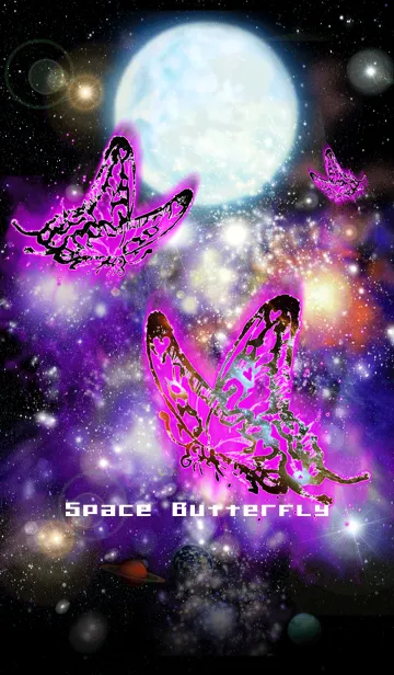 [LINE着せ替え] Space Butterflyの画像1