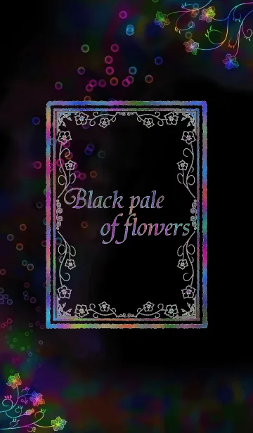 [LINE着せ替え] Black pale of flowersの画像1