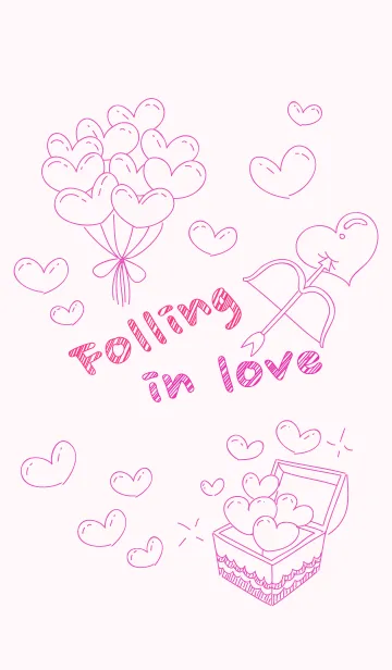 [LINE着せ替え] 'folling in love' themeの画像1