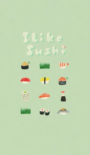 [LINE着せ替え] I like sushiの画像1