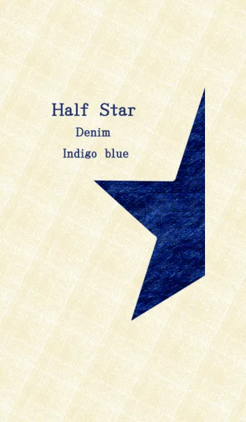 [LINE着せ替え] Half Star デニム インディゴブルー ver.の画像1