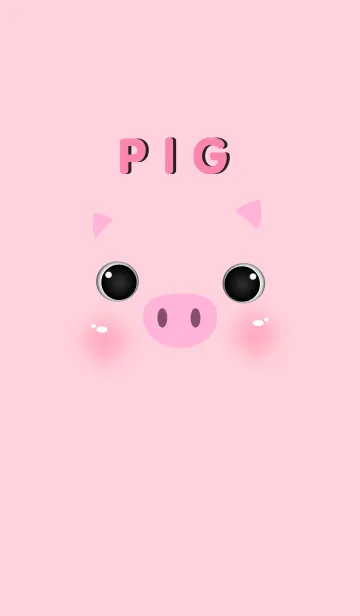 [LINE着せ替え] Simple Pink Pig themeの画像1