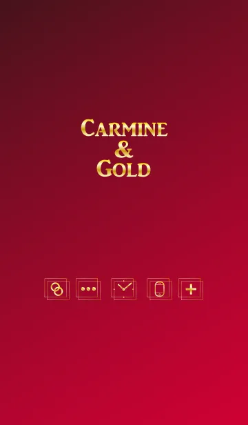 [LINE着せ替え] Carmine ＆ Goldの画像1