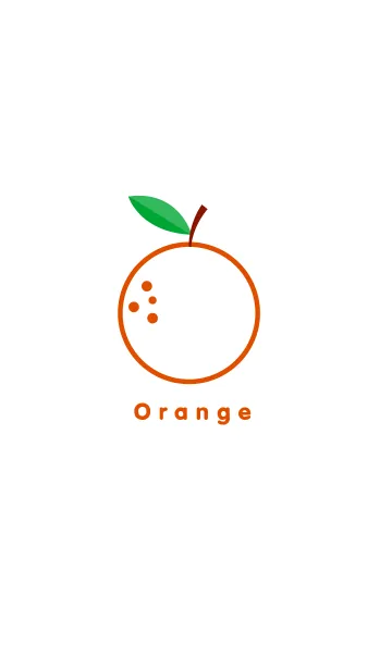 [LINE着せ替え] Orange (white background)の画像1