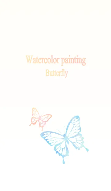 [LINE着せ替え] Watercolor painting 蝶の画像1