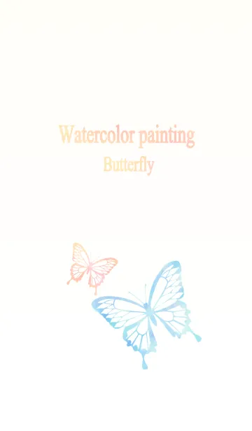 Watercolor painting 蝶の着せ替えメイン画像