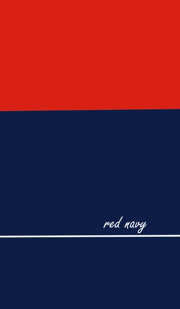 [LINE着せ替え] レッドネイビーバイカラーの画像1