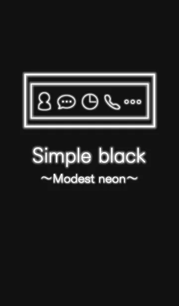 [LINE着せ替え] Simple black ~Modest neon~の画像1