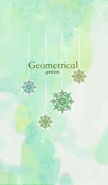 [LINE着せ替え] Geometrical Greenの画像1