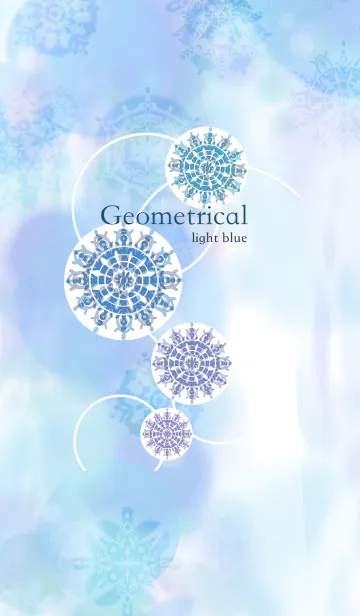 [LINE着せ替え] Geometrical Blueの画像1