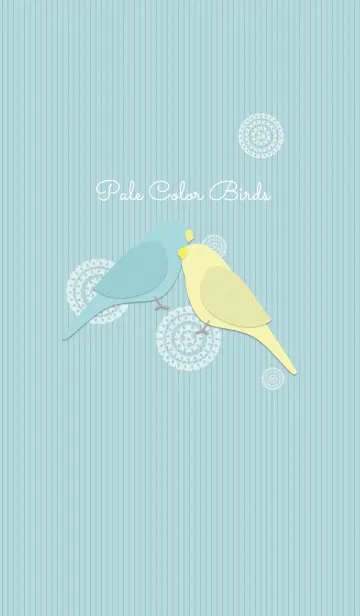 [LINE着せ替え] ペールトーンの鳥 /ブルー01の画像1