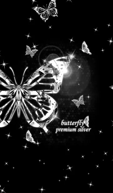 [LINE着せ替え] butterfly premium silverの画像1
